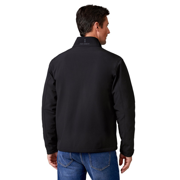 Free Country Men's Softshell Jacket XL Jet Black Full Zip Journeyman Flex Super - Picture 3 of 8